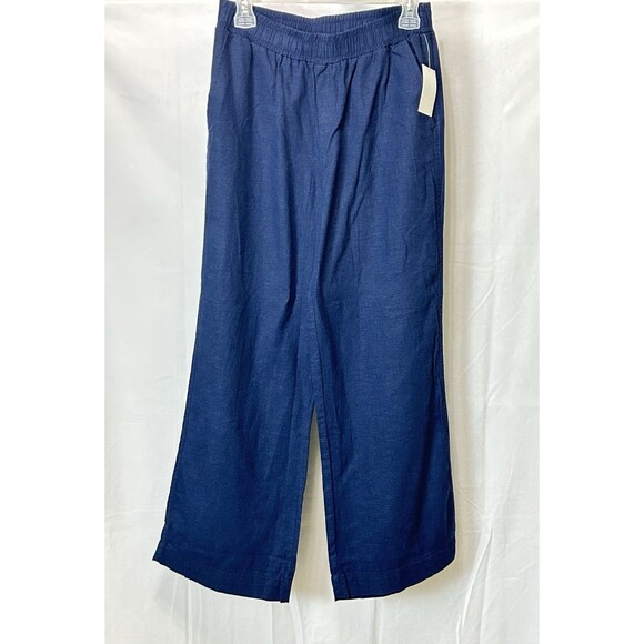 Briggs Womens Medium Blue Linen Rayon‎ Blend Pant NWT - Picture 1 of 10